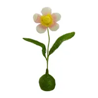 19'' White and Yellow Spring Artificial Floral Tabletop Decor