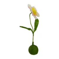 19'' White and Yellow Spring Artificial Floral Tabletop Decor