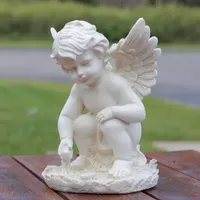 12'' Reaching Cherub Angel Outdoor Patio Garden Statue