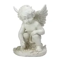 12'' Reaching Cherub Angel Outdoor Patio Garden Statue