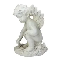 12'' Reaching Cherub Angel Outdoor Patio Garden Statue