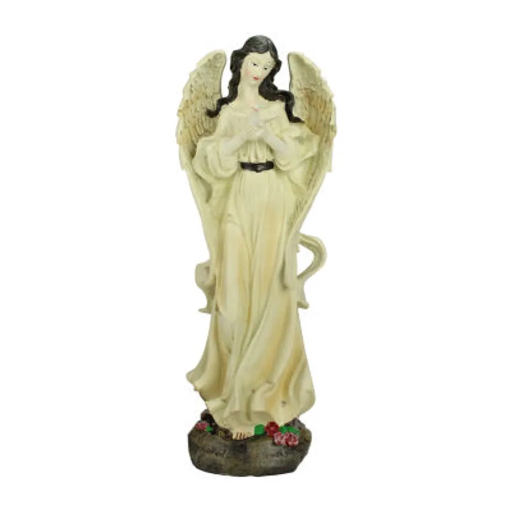 13'' Peace and Love Angel with Dove Outdoor Garden Statue