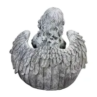 16'' Angel Child Wrapped in Wings Religious Outdoor Garden Statue