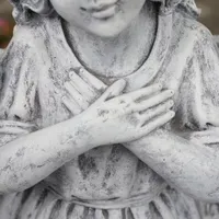 16'' Angel Child Wrapped in Wings Religious Outdoor Garden Statue