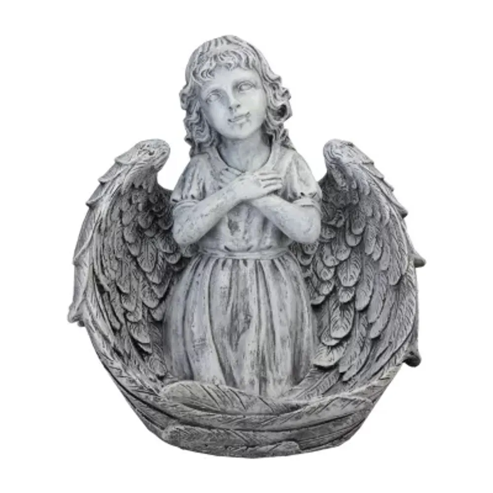 16'' Angel Child Wrapped in Wings Religious Outdoor Garden Statue