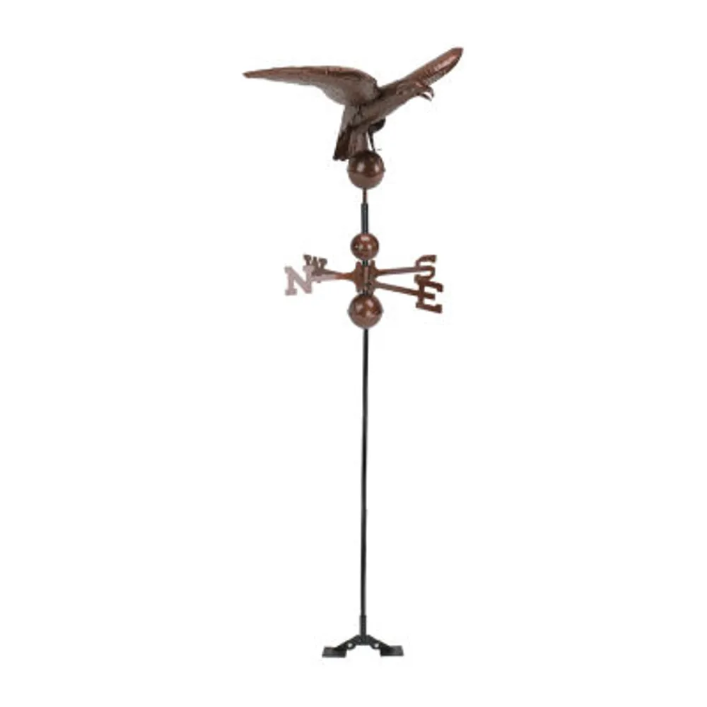 36'' Chocolate Brown Polished Eagle Outdoor Garden Weathervane