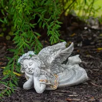 8'' Daydreaming Angel Outdoor Patio Garden Statue
