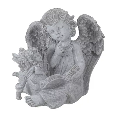 8.25'' Reading Angels with Book Outdoor Garden Statue