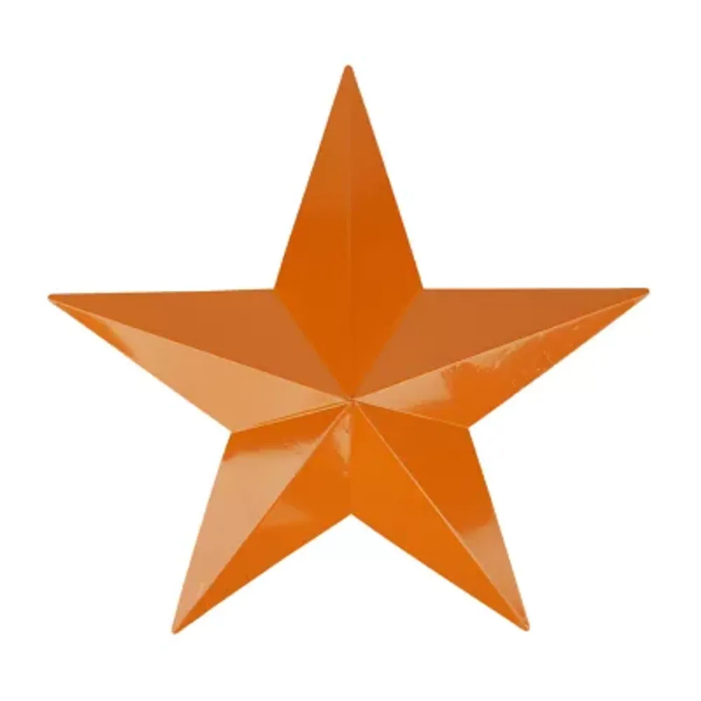 36'' Burnt Orange Country Rustic Star Outdoor Patio Wall Decoration