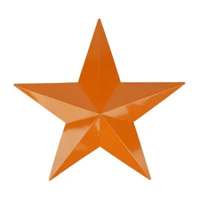 36'' Burnt Orange Country Rustic Star Outdoor Patio Wall Decoration