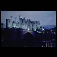LED Lighted Conwy Castle in Wales Scene Canvas Wall Art 15.75'' x 23.5''