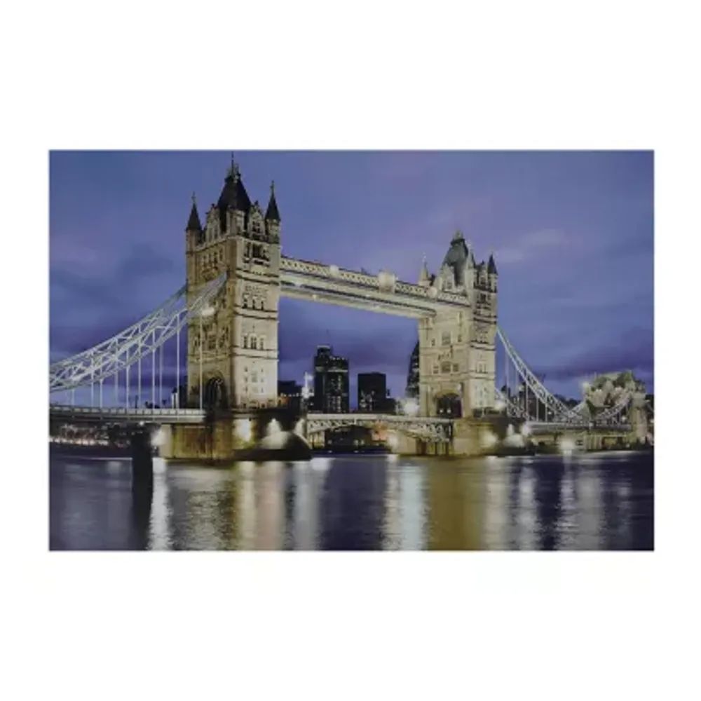 LED Lighted Famous London Bridge Canvas Wall Art 15.75'' x 23.5''