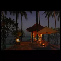 LED Lighted Tiki Hut Relaxation Scene Canvas Wall Art 23.5"