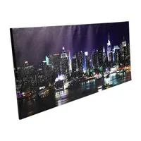 LED Lighted New York City Skyline Canvas Wall Art 15.75" x 39.25"