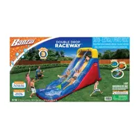 Banzai Double Drop Raceway Inflatable Water Racing Slide