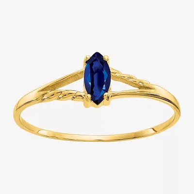 Gemstone 10K Gold Marquise Cocktail Ring