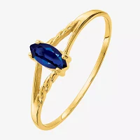 Gemstone 10K Gold Marquise Cocktail Ring