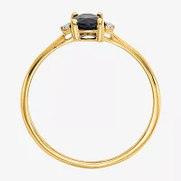 Gemstone Diamond Accent 10K Gold Oval Cocktail Ring