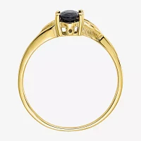 Gemstone 10K Gold Oval Cocktail Ring