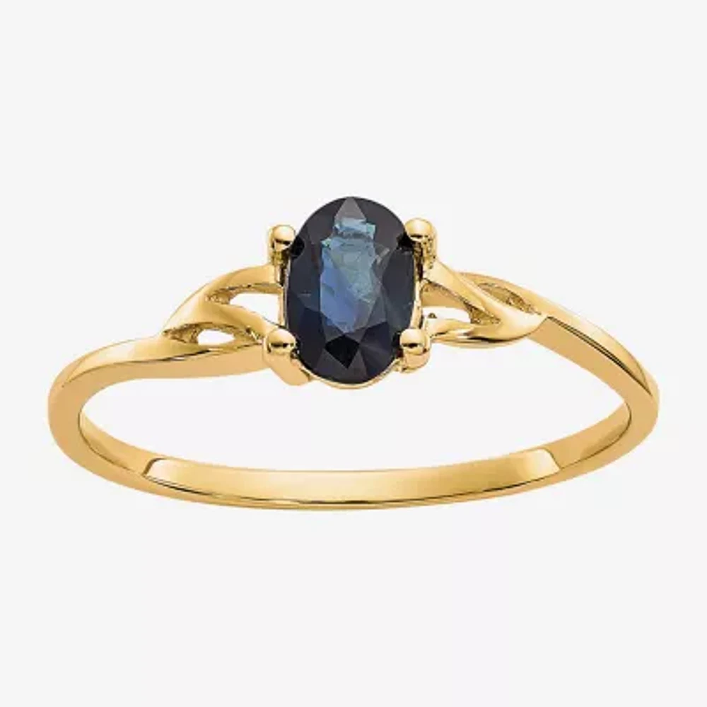 Gemstone 10K Gold Oval Cocktail Ring