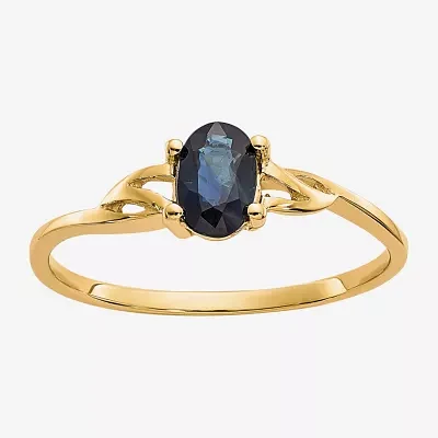 Gemstone 10K Gold Oval Cocktail Ring
