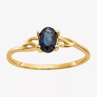 Gemstone 10K Gold Oval Cocktail Ring