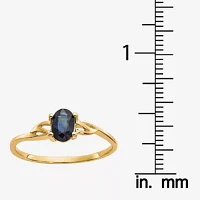 Gemstone 10K Gold Oval Cocktail Ring