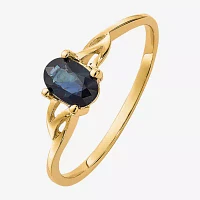 Gemstone 10K Gold Oval Cocktail Ring