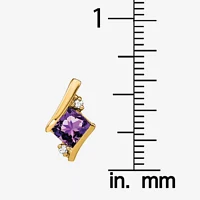 Gemstone Diamond Accent 10K Gold Pendant