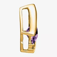 Gemstone Diamond Accent 10K Gold Pendant