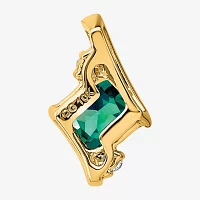 Gemstone Diamond Accent 10K Gold Pendant