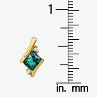 Gemstone Diamond Accent 10K Gold Pendant