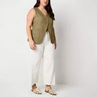 a.n.a Plus Drapey Twill Womens Vest