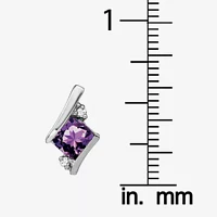 Gemstone Diamond Accent 10K White Gold Pendant