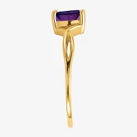 Gemstone 10K Gold Oval Cocktail Ring