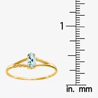 Gemstone 10K Gold Marquise Cocktail Ring