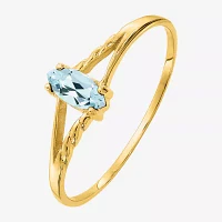 Gemstone 10K Gold Marquise Cocktail Ring