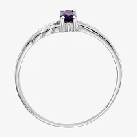 Gemstone 10K White Gold Marquise Cocktail Ring