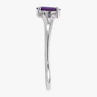 Gemstone 10K White Gold Marquise Cocktail Ring