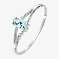 Gemstone 10K White Gold Marquise Cocktail Ring