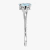 Gemstone 10K White Gold Marquise Cocktail Ring