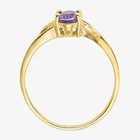 Gemstone 10K Gold Oval Cocktail Ring