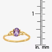 Gemstone 10K Gold Oval Cocktail Ring