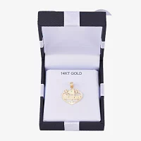 Womens 14K Gold Heart Pendant