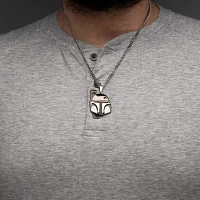 Star Wars® Boba Fett Mens Two-Tone Stainless Steel Pendant Necklace