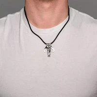 Star Wars® Mandalorian Symbol Mens Stainless Steel Pendant Necklace