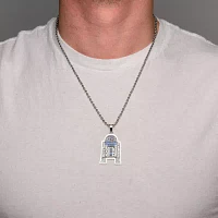 Star Wars® R2-D2 Mens Stainless Steel Pendant Necklace