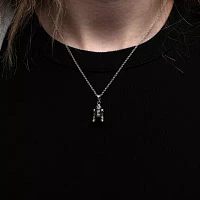 Womens Sterling Silver Star Wars Pendant Necklace