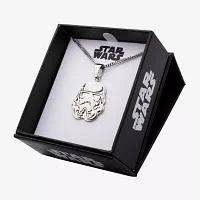 Star Wars® Stormtrooper Mens Stainless Steel Pendant Necklace