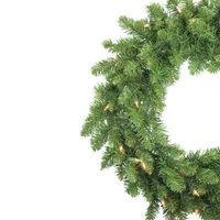 24'' Pre-Lit Eastern Pine Artificial Christmas Wreath - Clear Lights